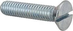 Value Collection - 5/16-18 UNC, 1-1/2" OAL Slotted Drive Machine Screw - Flat Head, Grade 2 Steel, Zinc-Plated Finish, Without Washer - Eagle Tool & Supply