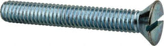 Value Collection - 5/16-18 UNC, 2-1/4" OAL Slotted Drive Machine Screw - Flat Head, Grade 2 Steel, Zinc-Plated Finish, Without Washer - Eagle Tool & Supply