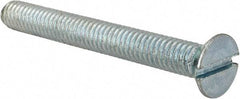 Value Collection - 5/16-18 UNC, 2-3/4" OAL Slotted Drive Machine Screw - Flat Head, Grade 2 Steel, Zinc-Plated Finish, Without Washer - Eagle Tool & Supply
