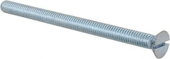 Value Collection - 5/16-18 UNC, 4-1/2" OAL Slotted Drive Machine Screw - Flat Head, Grade J82 Steel, Zinc-Plated Finish, Without Washer - Eagle Tool & Supply
