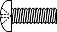 Value Collection - M6x1.00, 45mm Length Under Head Phillips Drive Machine Screw - Pan Head, Grade 4.8 Steel, Zinc-Plated Finish, Without Washer - Eagle Tool & Supply