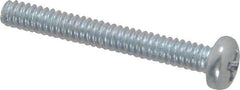 Value Collection - #4-40 UNC, 7/8" Length Under Head Phillips Drive Machine Screw - Pan Head, Grade 2 Steel, Zinc-Plated Finish, Without Washer - Eagle Tool & Supply