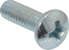 Value Collection - #8-32 UNC, 1/2" Length Under Head Phillips Drive Machine Screw - Pan Head, Grade 2 Steel, Zinc-Plated Finish, Without Washer - Eagle Tool & Supply