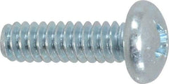 Value Collection - #10-24 UNC, 5/8" Length Under Head Phillips Drive Machine Screw - Pan Head, Grade 2 Steel, Zinc-Plated Finish, Without Washer - Eagle Tool & Supply