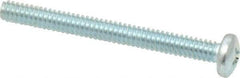 Value Collection - #10-24 UNC, 2" Length Under Head Phillips Drive Machine Screw - Pan Head, Grade 2 Steel, Zinc-Plated Finish, Without Washer - Eagle Tool & Supply