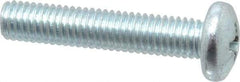 Value Collection - #10-32 UNF, 1" Length Under Head Phillips Drive Machine Screw - Pan Head, Grade 2 Steel, Zinc-Plated Finish, Without Washer - Eagle Tool & Supply