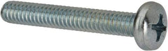 Value Collection - 1/4-20 UNC, 1-3/4" Length Under Head Phillips Drive Machine Screw - Pan Head, Grade 2 Steel, Zinc-Plated Finish, Without Washer - Eagle Tool & Supply