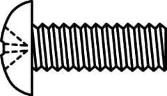 Value Collection - #5-40 UNC, 5/8" Length Under Head Phillips Drive Machine Screw - Round Head, Grade J82 Steel, Zinc-Plated Finish, Without Washer - Eagle Tool & Supply