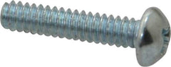 Value Collection - #4-40 UNC, 1/2" Length Under Head Phillips Drive Machine Screw - Round Head, Grade 2 Steel, Zinc-Plated Finish, Without Washer - Eagle Tool & Supply