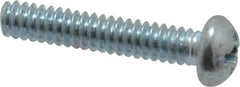 Value Collection - #6-32 UNC, 3/4" Length Under Head Phillips Drive Machine Screw - Round Head, Grade 2 Steel, Zinc-Plated Finish, Without Washer - Eagle Tool & Supply