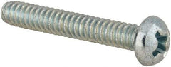 Value Collection - #6-32 UNC, 7/8" Length Under Head Phillips Drive Machine Screw - Round Head, Grade 2 Steel, Zinc-Plated Finish, Without Washer - Eagle Tool & Supply