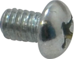 Value Collection - #8-32 UNC, 1/4" Length Under Head Phillips Drive Machine Screw - Round Head, Grade 2 Steel, Zinc-Plated Finish, Without Washer - Eagle Tool & Supply