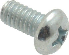 Value Collection - #8-32 UNC, 5/16" Length Under Head Phillips Drive Machine Screw - Round Head, Grade 2 Steel, Zinc-Plated Finish, Without Washer - Eagle Tool & Supply