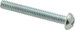 Value Collection - #8-32 UNC, 1-1/4" Length Under Head Phillips Drive Machine Screw - Round Head, Grade 2 Steel, Zinc-Plated Finish, Without Washer - Eagle Tool & Supply