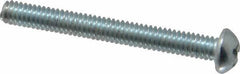 Value Collection - #8-32 UNC, 1-1/2" Length Under Head Phillips Drive Machine Screw - Round Head, Grade 2 Steel, Zinc-Plated Finish, Without Washer - Eagle Tool & Supply