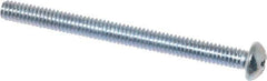 Value Collection - #8-32 UNC, 2" Length Under Head Phillips Drive Machine Screw - Round Head, Grade 2 Steel, Zinc-Plated Finish, Without Washer - Eagle Tool & Supply