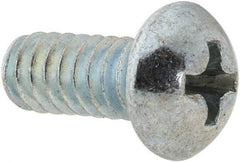 Value Collection - #10-24 UNC, 7/16" Length Under Head Phillips Drive Machine Screw - Round Head, Grade 2 Steel, Zinc-Plated Finish, Without Washer - Eagle Tool & Supply