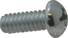 Value Collection - #10-24 UNC, 1/2" Length Under Head Phillips Drive Machine Screw - Round Head, Grade 2 Steel, Zinc-Plated Finish, Without Washer - Eagle Tool & Supply