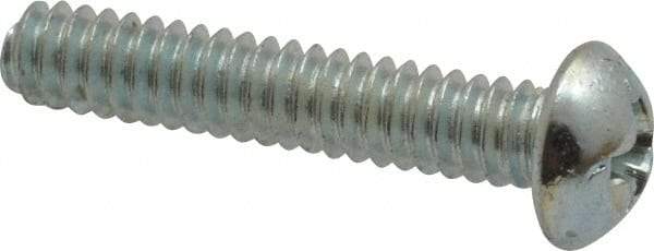 Value Collection - #10-24 UNC, 1" Length Under Head Phillips Drive Machine Screw - Round Head, Grade 2 Steel, Zinc-Plated Finish, Without Washer - Eagle Tool & Supply