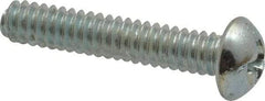 Value Collection - #10-24 UNC, 1" Length Under Head Phillips Drive Machine Screw - Round Head, Grade 2 Steel, Zinc-Plated Finish, Without Washer - Eagle Tool & Supply