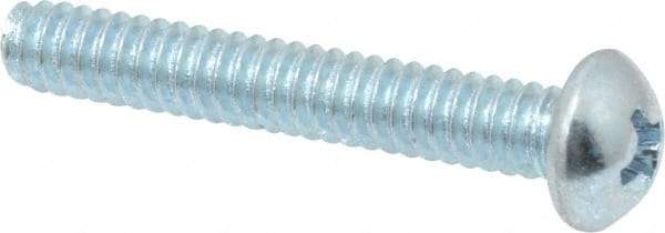 Value Collection - #10-24 UNC, 1-1/4" Length Under Head Phillips Drive Machine Screw - Round Head, Grade 2 Steel, Zinc-Plated Finish, Without Washer - Eagle Tool & Supply