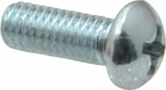Value Collection - #10-32 UNF, 1/2" Length Under Head Phillips Drive Machine Screw - Round Head, Grade 2 Steel, Zinc-Plated Finish, Without Washer - Eagle Tool & Supply