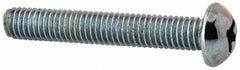 Value Collection - #10-32 UNF, 1-1/4" Length Under Head Phillips Drive Machine Screw - Round Head, Grade 2 Steel, Zinc-Plated Finish, Without Washer - Eagle Tool & Supply