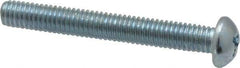 Value Collection - #10-32 UNF, 1-1/2" Length Under Head Phillips Drive Machine Screw - Round Head, Grade 2 Steel, Zinc-Plated Finish, Without Washer - Eagle Tool & Supply