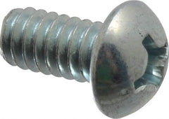Value Collection - 1/4-20 UNC, 1/2" Length Under Head Phillips Drive Machine Screw - Round Head, Grade 2 Steel, Zinc-Plated Finish, Without Washer - Eagle Tool & Supply