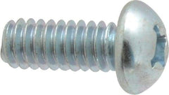Value Collection - 1/4-20 UNC, 5/8" Length Under Head Phillips Drive Machine Screw - Round Head, Grade 2 Steel, Zinc-Plated Finish, Without Washer - Eagle Tool & Supply