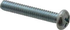 Value Collection - 1/4-20 UNC, 1-1/2" Length Under Head Phillips Drive Machine Screw - Round Head, Grade 2 Steel, Zinc-Plated Finish, Without Washer - Eagle Tool & Supply