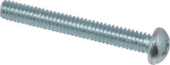 Value Collection - 1/4-20 UNC, 2" Length Under Head Phillips Drive Machine Screw - Round Head, Grade 2 Steel, Zinc-Plated Finish, Without Washer - Eagle Tool & Supply