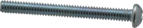 Value Collection - 1/4-20 UNC, 2-1/2" Length Under Head Phillips Drive Machine Screw - Round Head, Grade 2 Steel, Zinc-Plated Finish, Without Washer - Eagle Tool & Supply