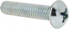 Value Collection - 5/16-18 UNC, 1-1/2" Length Under Head Phillips Drive Machine Screw - Round Head, Grade 2 Steel, Zinc-Plated Finish, Without Washer - Eagle Tool & Supply