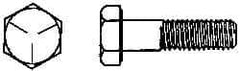Value Collection - 3/8-16 UNC, 5" Length Under Head Hex Head Cap Screw - Partially Threaded, Grade 5 Steel, Hot Dipped Galvanized Finish, 9/16" Hex - Eagle Tool & Supply
