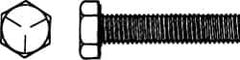 Made in North America - 1/4-20 UNC, 5" Length Under Head Hex Head Cap Screw - Fully Threaded, Grade 5 Steel, Zinc-Plated Finish, 7/16" Hex - Eagle Tool & Supply