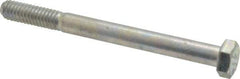Made in USA - 5/16-18 UNC, 3-1/2" Length Under Head Hex Head Cap Screw - Partially Threaded, Grade 5 Steel, Zinc-Plated Finish, 1/2" Hex - Eagle Tool & Supply