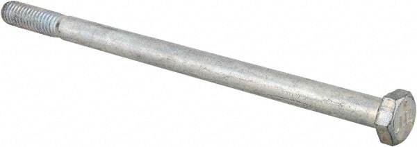 Made in USA - 5/16-18 UNC, 5-1/2" Length Under Head Hex Head Cap Screw - Partially Threaded, Grade 5 Steel, Zinc-Plated Finish, 1/2" Hex - Eagle Tool & Supply