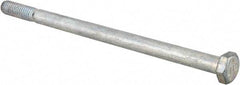 Made in USA - 5/16-18 UNC, 5-1/2" Length Under Head Hex Head Cap Screw - Partially Threaded, Grade 5 Steel, Zinc-Plated Finish, 1/2" Hex - Eagle Tool & Supply