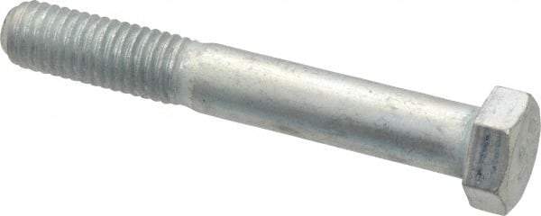 Made in USA - 1/2-13 UNC, 3-1/2" Length Under Head Hex Head Cap Screw - Partially Threaded, Grade 5 Steel, Zinc-Plated Finish, 3/4" Hex - Eagle Tool & Supply