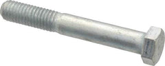 Made in USA - 1/2-13 UNC, 3-1/2" Length Under Head Hex Head Cap Screw - Partially Threaded, Grade 5 Steel, Zinc-Plated Finish, 3/4" Hex - Eagle Tool & Supply