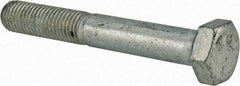 Made in USA - 5/16-24 UNF, 2-1/4" Length Under Head Hex Head Cap Screw - Partially Threaded, Grade 5 Steel, Zinc-Plated Finish, 1/2" Hex - Eagle Tool & Supply