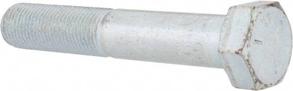 Made in USA - 1/2-20 UNF, 3" Length Under Head Hex Head Cap Screw - Partially Threaded, Grade 5 Steel, Zinc-Plated Finish, 3/4" Hex - Eagle Tool & Supply
