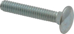 Value Collection - 1/4-20 UNC 1-1/2" Length Under Head, Standard Square Neck, Carriage Bolt - Grade 2 Steel, Zinc-Plated Finish - Eagle Tool & Supply