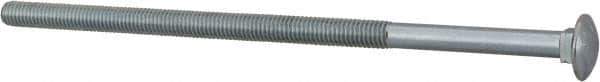 Value Collection - 3/8-16 UNC 8-1/2" Length Under Head, Standard Square Neck, Carriage Bolt - Grade 2 Steel, Zinc-Plated Finish - Eagle Tool & Supply