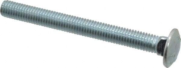 Value Collection - 1/2-13 UNC 5" Length Under Head, Standard Square Neck, Carriage Bolt - Grade 2 Steel, Zinc-Plated Finish - Eagle Tool & Supply