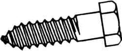 Value Collection - 5/16" Screw, 5-1/2" Length Under Head, Steel, Hex Head Lag Screw - Hot Dipped Galvanized, Grade 2 - Eagle Tool & Supply