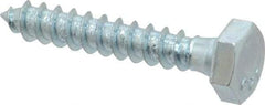 Value Collection - 1/4" Screw, 1-1/2" Length Under Head, Steel, Hex Head Lag Screw - Zinc Plated, Grade 2 - Eagle Tool & Supply