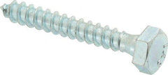 Value Collection - 1/4" Screw, 1-3/4" Length Under Head, Steel, Hex Head Lag Screw - Zinc Plated, Grade 2 - Eagle Tool & Supply