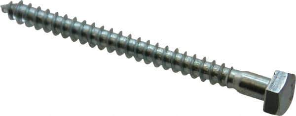 Value Collection - 1/4" Screw, 3" Length Under Head, Steel, Hex Head Lag Screw - Zinc Plated, Grade 2 - Eagle Tool & Supply